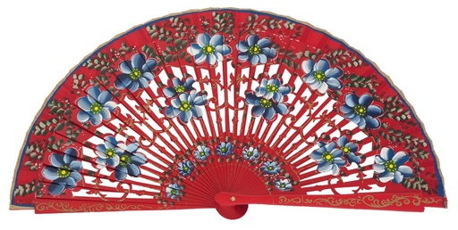 [4547] Abanico madera pintado a mano