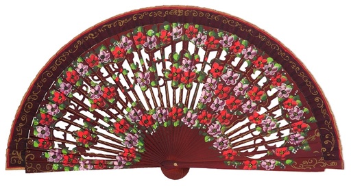 [4593] Abanico madera pintado a mano